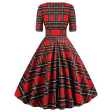 pop culture dress to impress Plaid Printed Christmas Autumn and Winter Women's Clothing Ins Stitching Dress Pettiskirt