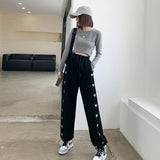 dandy hoodie White Love Pants Spring and Summer Trousers Elegant High Waist Wide Leg Pants Casual plus Size Sports Sweatpants for Women