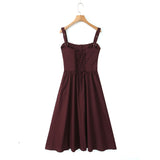 pop culture dress to impress Early Spring New Style Multi-Button Waist-Tight Long Dress