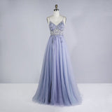 Girlary-shop pop culture dress to impress Heavy Industry Beaded Crystal Ball Gown 2024 New Autumn and Winter Strap Long Sexy Tulle V-neck Evening Gown