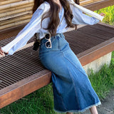 decades dti Early Spring New Women's Clothing French High-End Exquisite Small Denim Dress High-Grade Two-Piece Suit