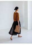 2000s fashion Linen Large Slit Culottes One-Piece Women's Spring and Summer Loose plus Size Casual Cropped Pants Fake Two-Piece Cotton Linen Wide-Leg Pants Skirt