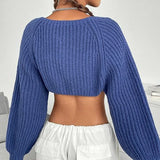 summer outfits inspo Sweater Women's Long-Sleeved Jacket + Tube Top Two-Piece Set Spring and Summer