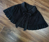 Girlary Lolita AG Little Black Dress Cape + Long Sleeve Long Embroidered Dress