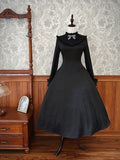 Girlary Lolita AG Little Black Dress Cape + Long Sleeve Long Embroidered Dress