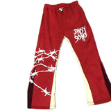 Girlary Y2K Hip-hop European and American Trend Loose Rope Trousers Letter Printing Splicing American Leisure High Street Trousers