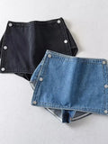 Girlary Summer Sexy Spicy Girl High Waisted Lift Buttocks Denim Shorts Women's Europe/America Fashion Slim Casual Shorts