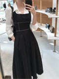 Girlary Elegant and Chic Women Fashion Party Dress Sleeveless Strap Casual A-Line Solid Vintage Birthday Clothes Female Robe Vestidos