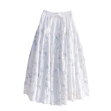 Girlary Skirt Long Casual Harajuku  2024 Spring  Summer Embroidery  Faldas skirts for woman long