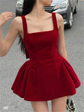 Girlary Sexy Tee Bow Backless Mini Dress For Women Square Collar Fashion Strapless Elegant Party Dress Gown Female Bodycon Dress