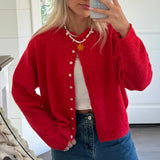 Girlary Cutest Button Front Knitted Sweater Autumn Long Sleeve Cardigan Preppy Vintage Knitwear Coat Y2k Vintage Streetwear