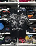 Girlary 90s Affliction Y2K Style Streetwear Tee Gothic Skull Cross Print Trendy Graphic T-shirts