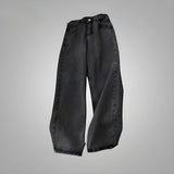 Girlary Y2K Vintage 90s Fashion Wing Pattern Baggy Jeans Women's New Harajuku Gothic High Waist Wide Leg Wide Trousers