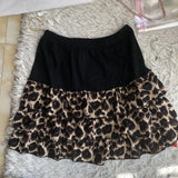 Girlary Leopard Print Sexy Mini Skirt Women Ruffle Y2k Vintage Harajuku Short Skirts Streetwear High Waist Layered Retro Skirt