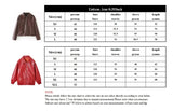 Girlary 2024 New Leaher Jackets Women's Jaqueta Feminina Streetwear ins Outwear Casaco Feminino Vermelho Couro Coat Black