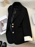 Girlary New Fashion 2024 Women Design Sense Niche Loose Milk White Blazer Jacket Spring Female Korean Commuting Splicing Suit Tops Coat