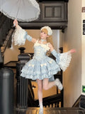 Girlary Japan Sweet Lolita Princess Dress Women Lace Ruffles Party Dresses Girls Harajuku Cute Y2k Mini Dress