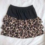 Girlary Leopard Print Mini Skirt Women Trashy Y2k 2000s Layered Ruffle Cheetah Print Skirt Harajuku Vintage Summer Streetwear