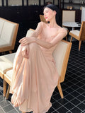 Girlary New Elegant Fashion Summer Pleats Dresses for Women Drawstring Evening Party Korean Pink Bodycon Female Clothing