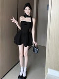 Girlary Party Dresses Women Sexy Bowknot Ribbon Strapless Lace Ruffles Ball Gown Evening Dress Birthday Cocktail Banquet