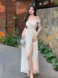 Girlary France Elegant Backless Chiffon Beach Dresses Korean Chic A-line Pink Fairy Dress Summer Casual Vocation Party Club Vestidos