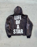 Girlary Gothic Retro Harajuku Star Embroidered Letter Oversized Hoodie Men's And Women's Y2K American Hip-hop New Trend Sports Hoodie