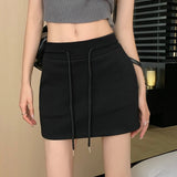 Girlary Summer Elastic Waist Mini Skirts Women Girl Sport Yoga Skirts 2024 Spring Breathable Running Skirts Casual A-line Slim Skirt