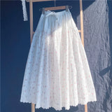 Girlary Skirt Long Casual Harajuku  2024 Spring  Summer Embroidery  Faldas skirts for woman long