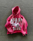 Girlary party look snspos American High Street Fashion Star Patch Oversized Zipper Hoodie Men's And Women's Y2K Harajuku Hip-Hop Gothic Couple Casual Wear