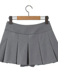 Girlary Spring/summer New High Waisted Pleated Skirt Women's Spicy Girl Solid Color Slim A-line Wrap Hip Short Skirt