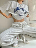 Girlary Women Sweatpants Casual Joggers Sports Wide Leg Trousers Hip Hop Korean Fashion Harajuku Y2k Female Loose Streetwear