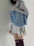 Girlary Hooded Striped Dresses for Women Casual Fashion Cute Robe Femme Vestidos De Mujer Tunic Irregular A-line Korean Mini Dress