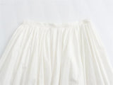 Girlary Women's Midi Skirt 2024 New Summer Fashion A-line Pleated Skirt for Women Casual Chic White Ladies Skirts